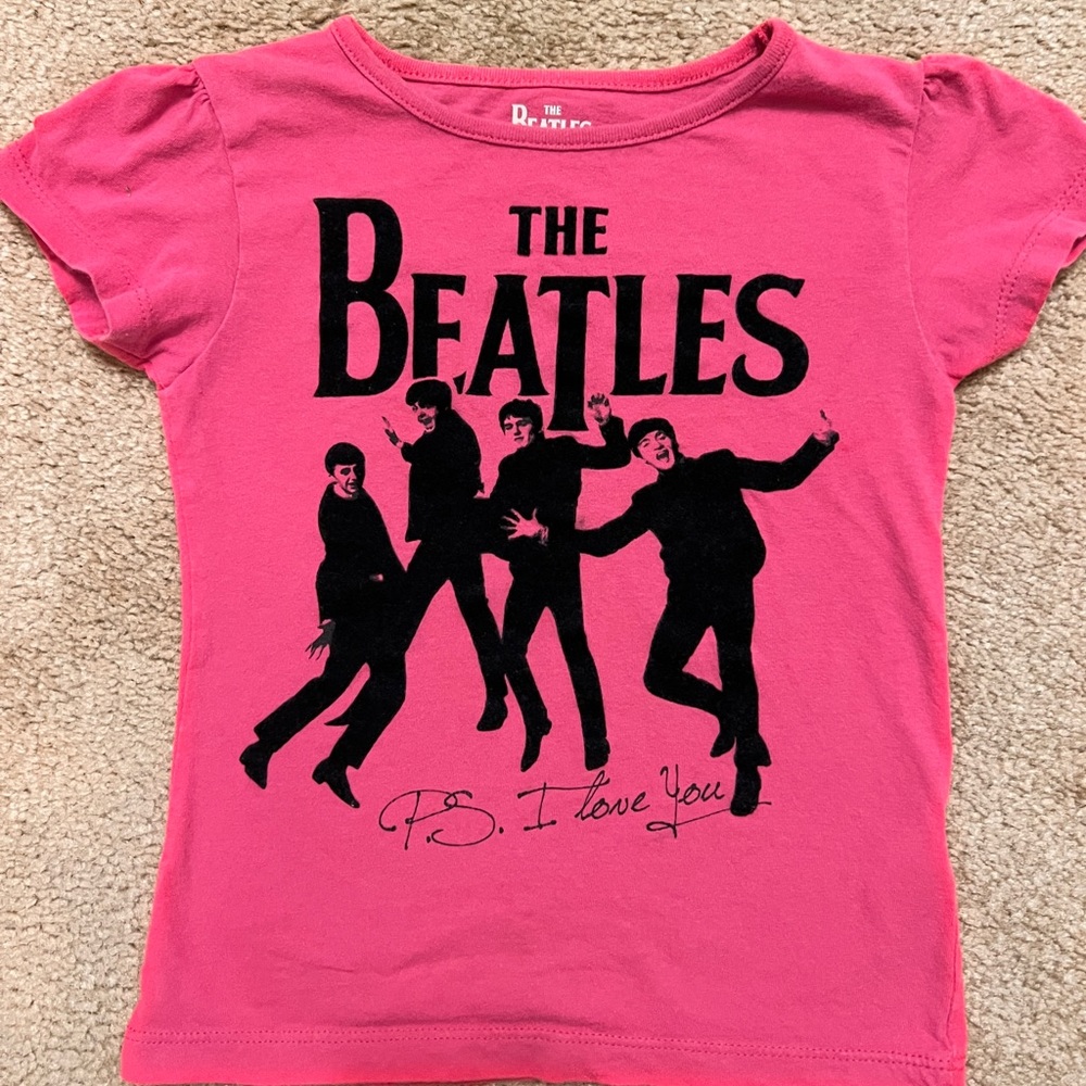The Beatles pink shirt 4T